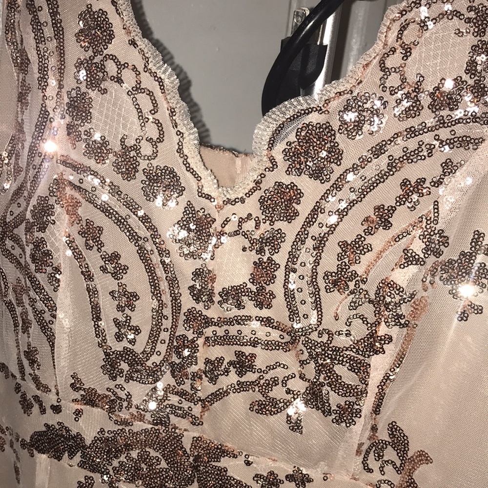 Blshe Sparkly Sequence Size S Classy Romper Color… - image 2